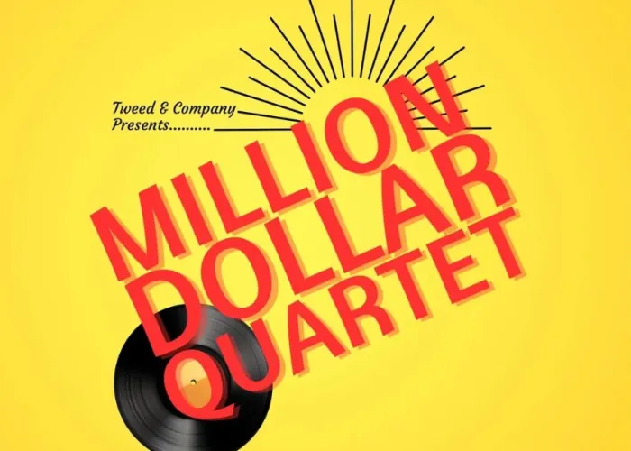 Name of musical, yellow background, record