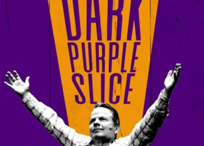Orange and purple background, black and white image of bruce mcculloch, event details